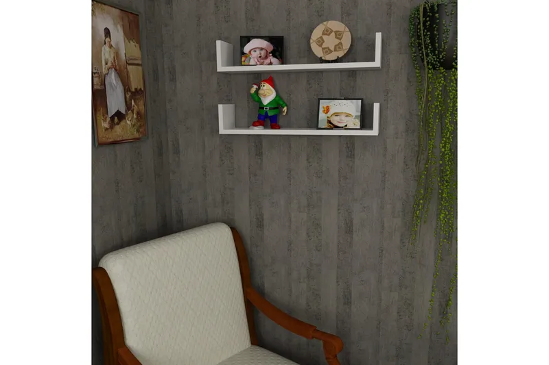 Furny Home Vägghylla 63 cm - Vit - Förvaring - Köksförvaring - Kökshylla