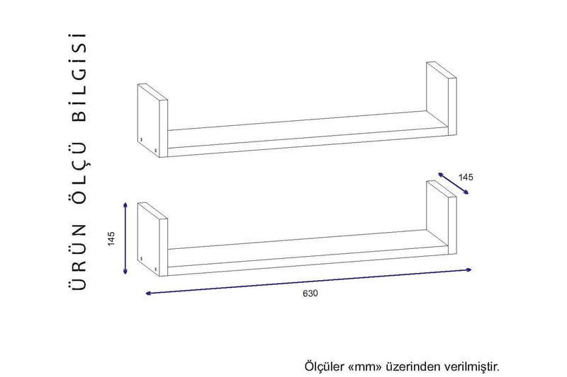 Furny Home Vägghylla 63 cm - Vit - Förvaring - Köksförvaring - Kökshylla