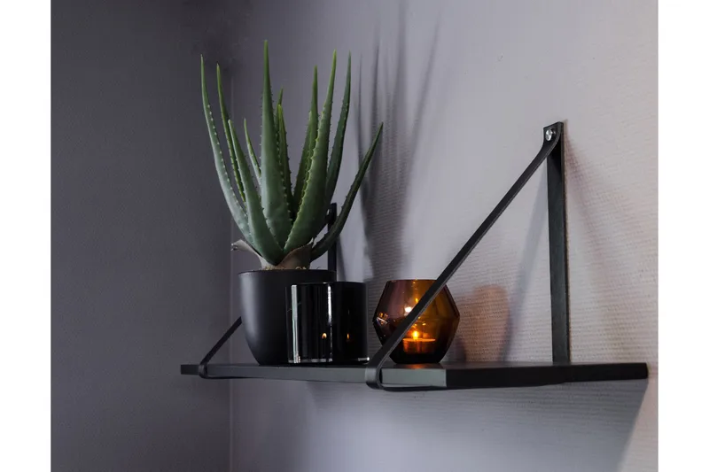 Galar Vägghylla 20x100 cm - Svart - Förvaring - Köksförvaring - Kökshylla