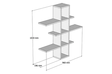 Gersby Vägghylla 101 cm - Brun/Vit - Förvaring - Köksförvaring - Kökshylla
