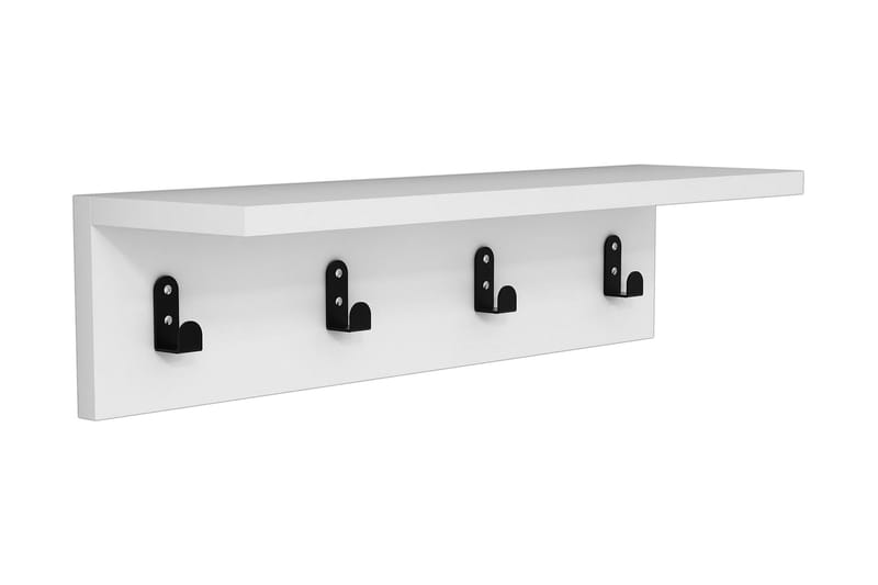 Gersby Vägghylla 60 cm - Vit - Förvaring - Sko- & klädförvaring - Klädhängare - Klädkrok