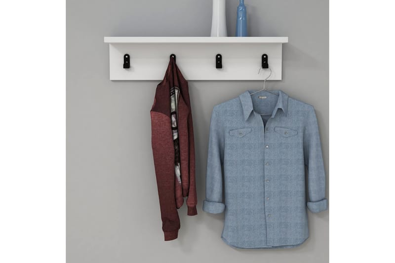 Gersby Vägghylla 60 cm - Vit - Förvaring - Sko- & klädförvaring - Klädhängare - Klädkrok