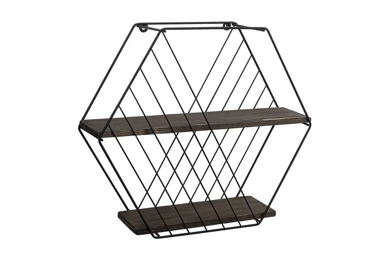 Gullugso Vägghylla 15x60 cm 2-pack - Svart/Valnöt - Förvaring - Köksförvaring - Kökshylla