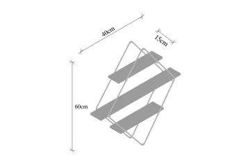 Gyllenlack Vägghylla 60x15 cm 3 Hyllor - Svart/Mörkbrun - Förvaring - Köksförvaring - Kökshylla
