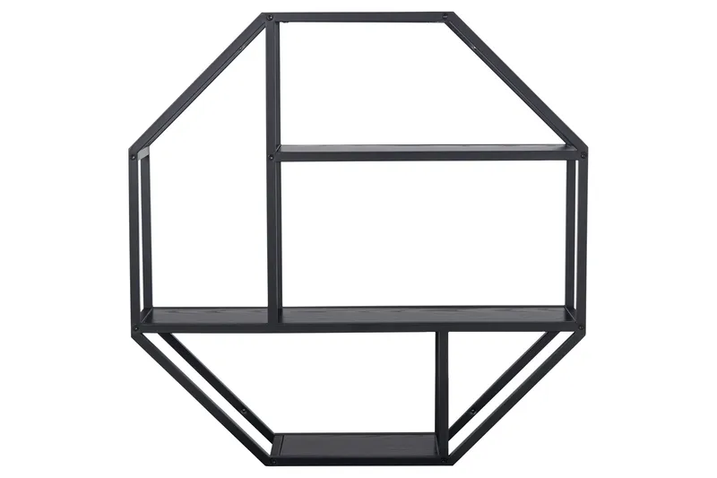 Hasslevik Vägghylla 77x20 cm 4 Hyllor - Svart/Matt Svart - Förvaring - Köksförvaring - Kökshylla