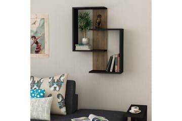 Homitis Vägghylla 64 cm i Ek - Svart - Förvaring - Köksförvaring - Kökshylla