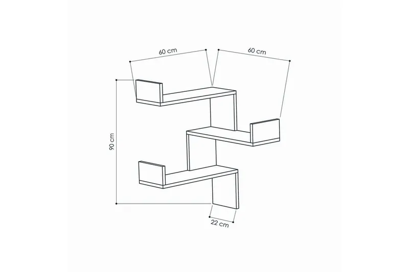 Homitis Vägghylla - Ek - Förvaring - Köksförvaring - Kökshylla