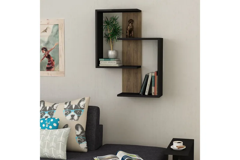 Homitis Vägghylla - Grå/Mörk Ek - Förvaring - Köksförvaring - Kökshylla