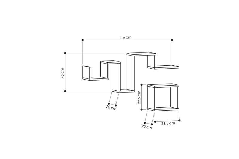 Homitis Vägghylla - Mörkgrå - Förvaring - Köksförvaring - Kökshylla
