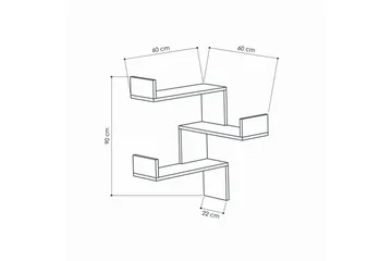 Homitis Vägghylla - Vit - Förvaring - Köksförvaring - Kökshylla