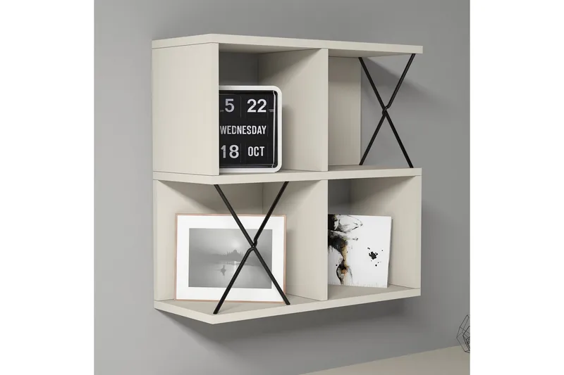 Hovdane Vägghylla 60 cm, Brun/Svart