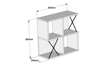 Hovdane Vägghylla 60 cm - Vit/Svart - Förvaring - Köksförvaring - Kökshylla