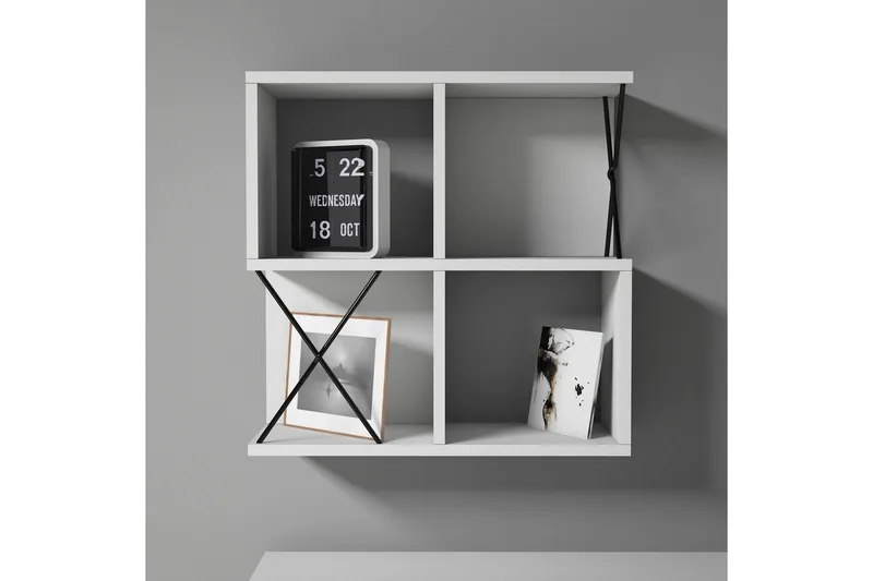 Hovdane Vägghylla 60 cm - Vit/Svart - Förvaring - Köksförvaring - Kökshylla