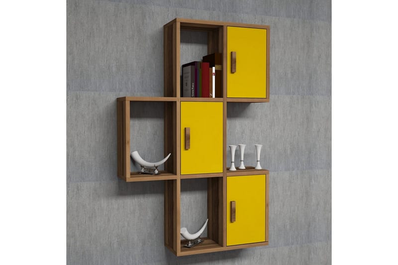Hovdane Vägghylla 75 cm - Brun/Gul - Förvaring - Köksförvaring - Kökshylla