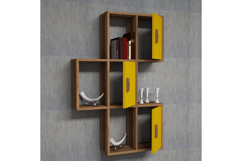 Hovdane Vägghylla 75 cm - Brun/Gul - Förvaring - Köksförvaring - Kökshylla