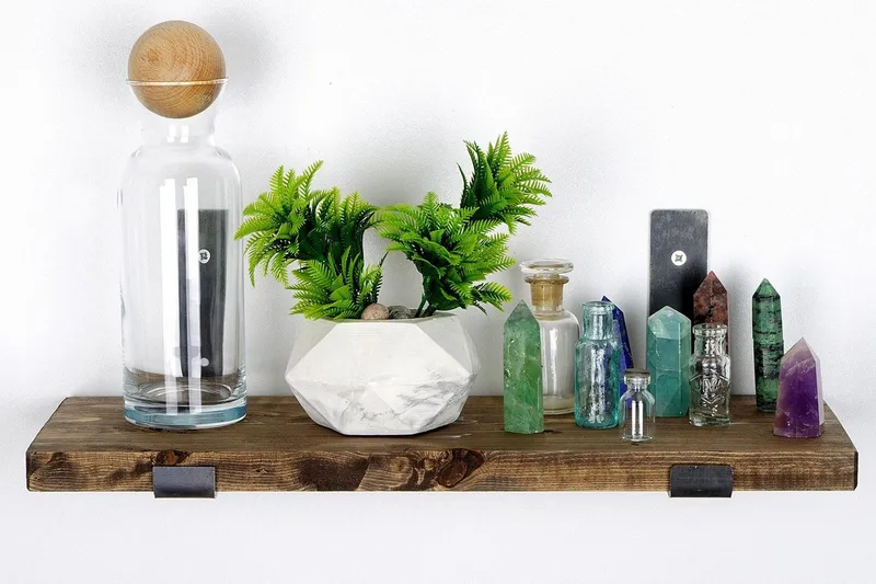 Hueter Vägghylla 40 cm - Svart/Valnöt - Förvaring - Köksförvaring - Kökshylla