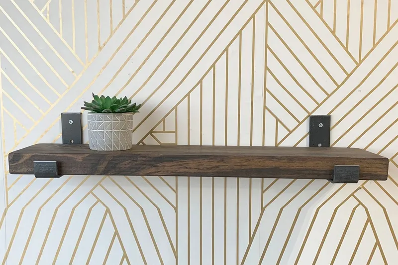 Hueter Vägghylla 40 cm - Svart/Valnöt - Förvaring - Köksförvaring - Kökshylla