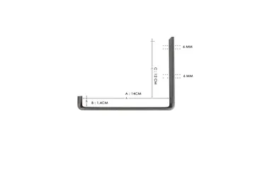Hueter Vägghylla 40 cm - Svart/Valnöt - Förvaring - Köksförvaring - Kökshylla