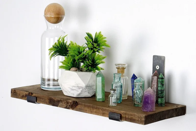 Hueter Vägghylla 40 cm - Svart/Valnöt - Förvaring - Köksförvaring - Kökshylla