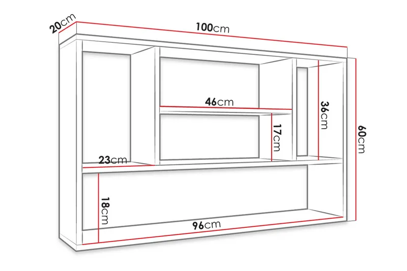 Hylla 100 cm - Vit - Förvaring - Köksförvaring - Kökshylla