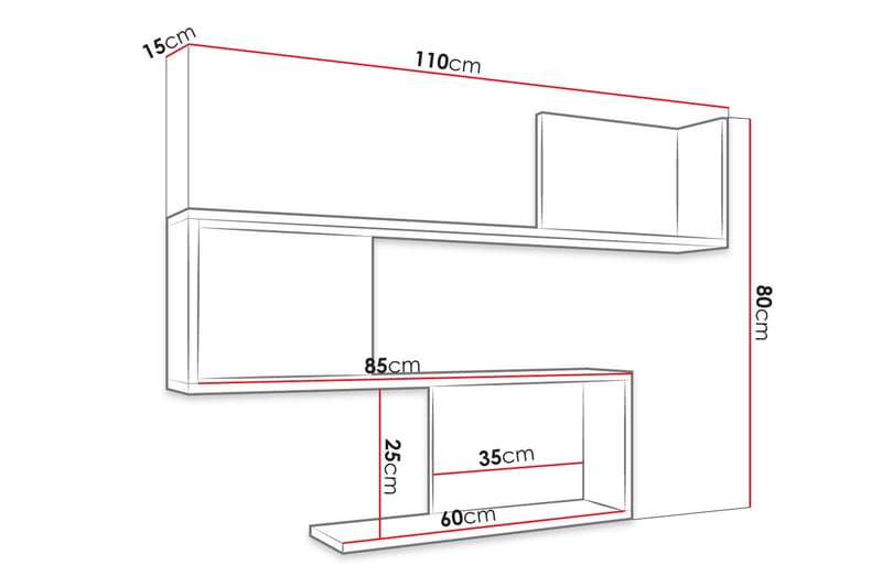 Hylla 110 cm - Vit - Förvaring - Köksförvaring - Kökshylla