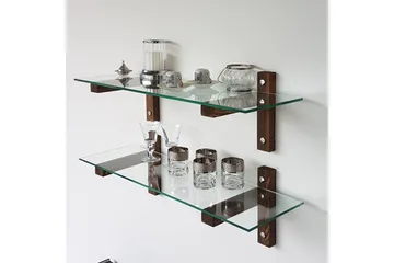 Ilano Vägghylla 85 cm - Brun/Glas - Förvaring - Köksförvaring - Kökshylla