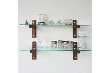 Ilano Vägghylla 85 cm - Brun/Glas - Förvaring - Köksförvaring - Kökshylla