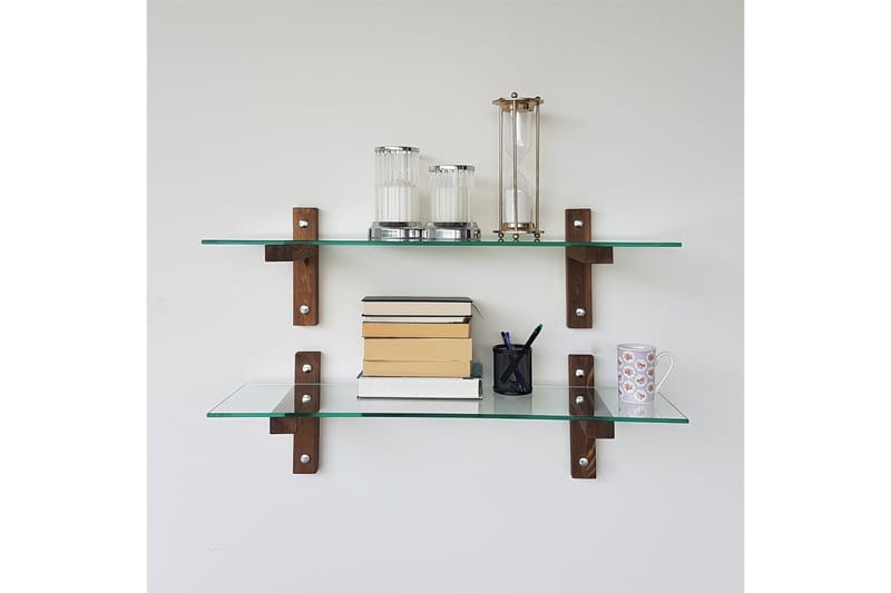 Ilano Vägghylla 85 cm - Brun/Glas - Förvaring - Köksförvaring - Kökshylla