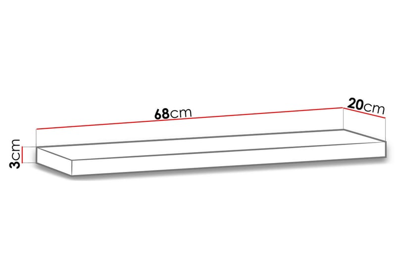 ILMARI Hylla 20x68 cm Svart - Svart - Förvaring - Köksförvaring - Kökshylla