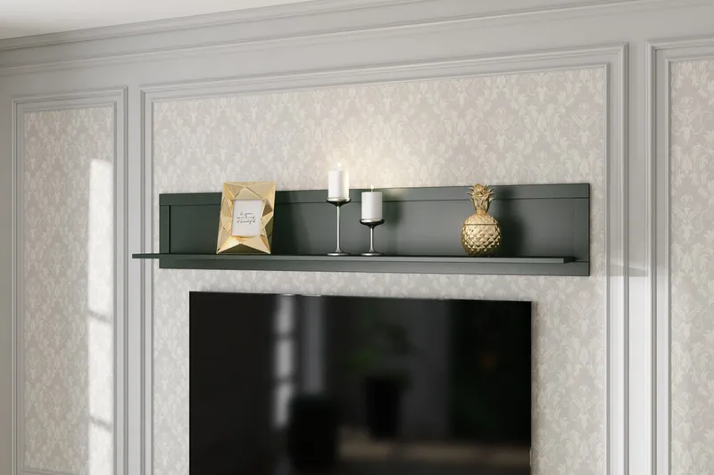 Ivreri Vägghylla 25x177 cm - Khaki/Natur - Förvaring - Köksförvaring - Kökshylla