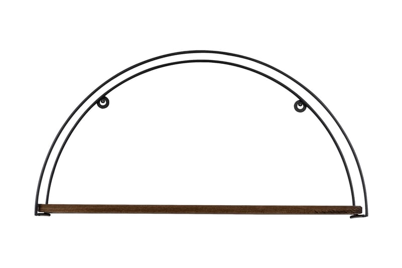 JUHUA Vägghylla 60x15 cm Hylla Svart/Mörkbrun - Förvaring - Köksförvaring - Kökshylla