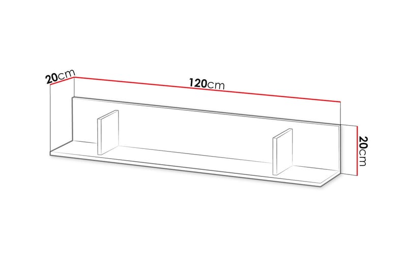 Klacksberg Vägghylla 120x20x20 cm - Beige - Förvaring - Köksförvaring - Kökshylla