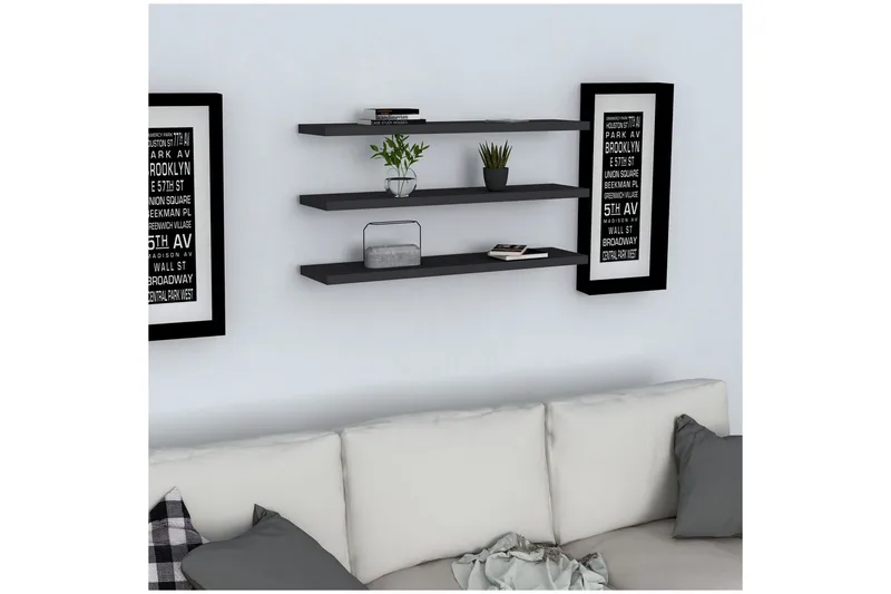 Lakasha Vägghylla 2 cm - Antracit - Förvaring - Köksförvaring - Kökshylla