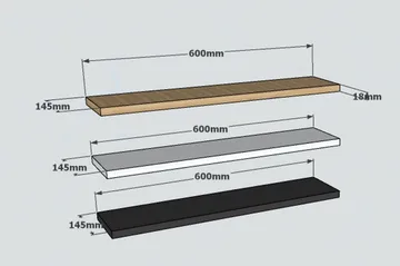 Lakasha Vägghylla 2 cm - Valnöt - Förvaring - Köksförvaring - Kökshylla