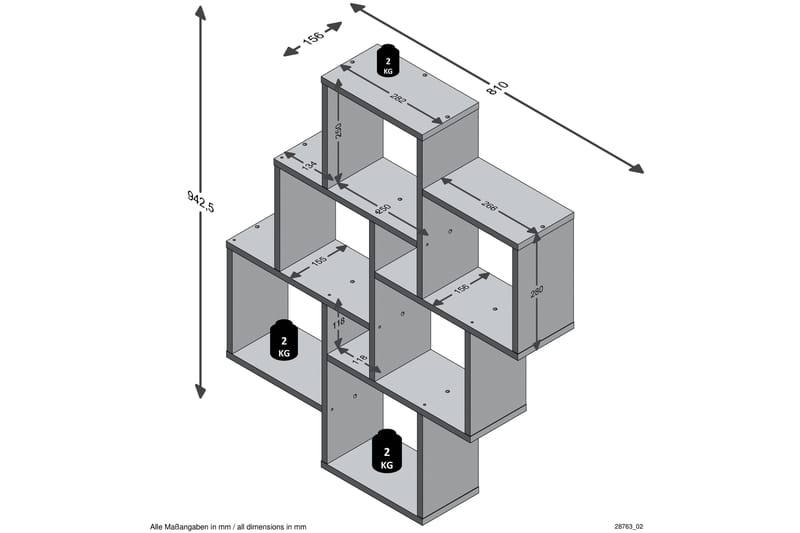 Laurio Vägghylla 81 cm - Vit - Förvaring - Köksförvaring - Kökshylla