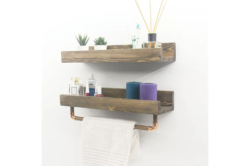 Leiasia Vägghylla 50 cm - Valnöt - Förvaring - Köksförvaring - Kökshylla