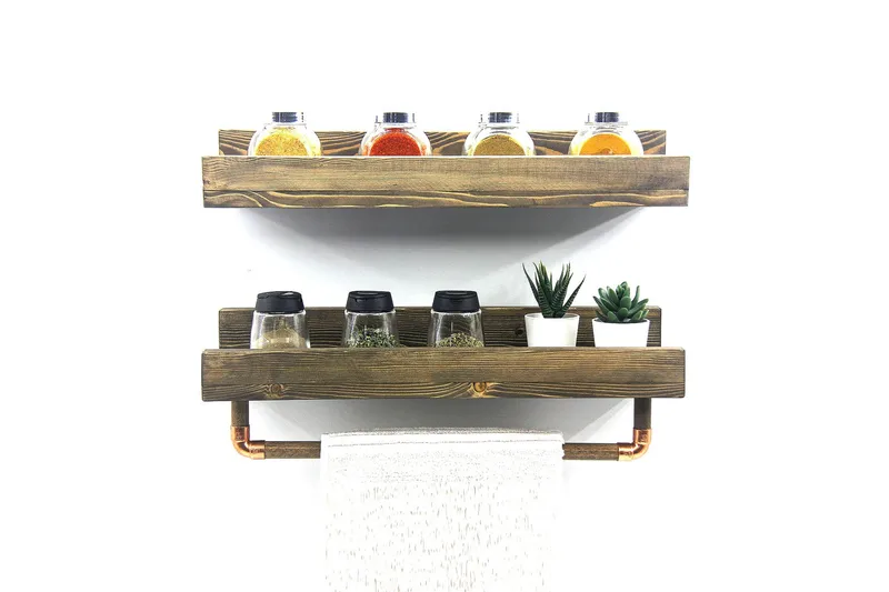 Leiasia Vägghylla 50 cm - Valnöt - Förvaring - Köksförvaring - Kökshylla