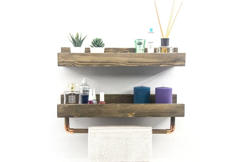 Leiasia Vägghylla 50 cm - Valnöt - Förvaring - Köksförvaring - Kökshylla