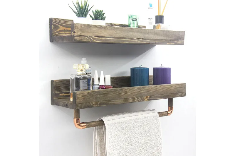 Leiasia Vägghylla 50 cm - Valnöt - Förvaring - Köksförvaring - Kökshylla