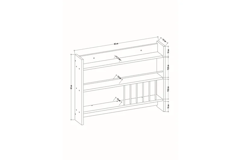 Lesince Kryddhylla 85x15 cm - Vit - Förvaring - Köksförvaring - Kökshylla