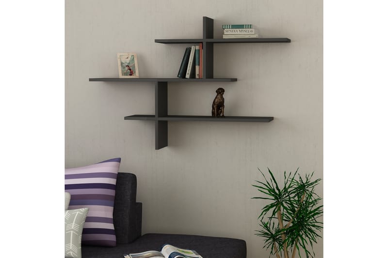 Lintley Vägghylla 123 cm Antracit - Förvaring - Köksförvaring - Kökshylla