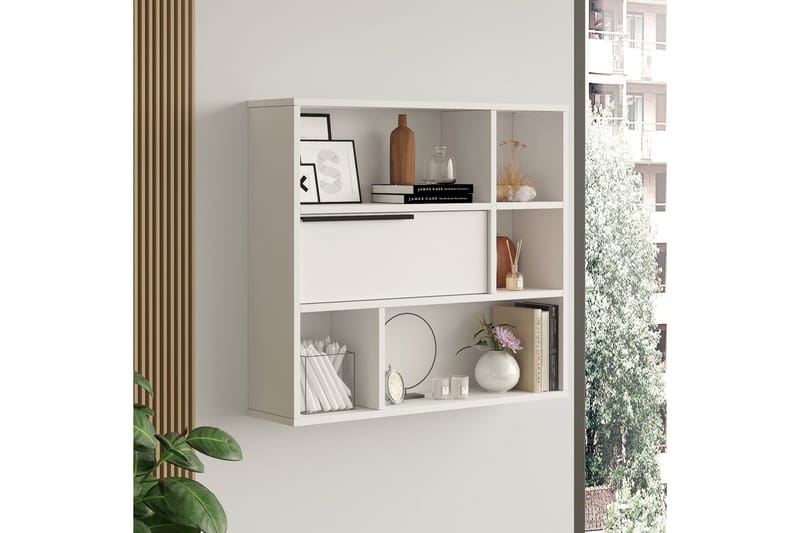 Liyakat Vägghylla 90,1 cm - Vit - Förvaring - Köksförvaring - Kökshylla