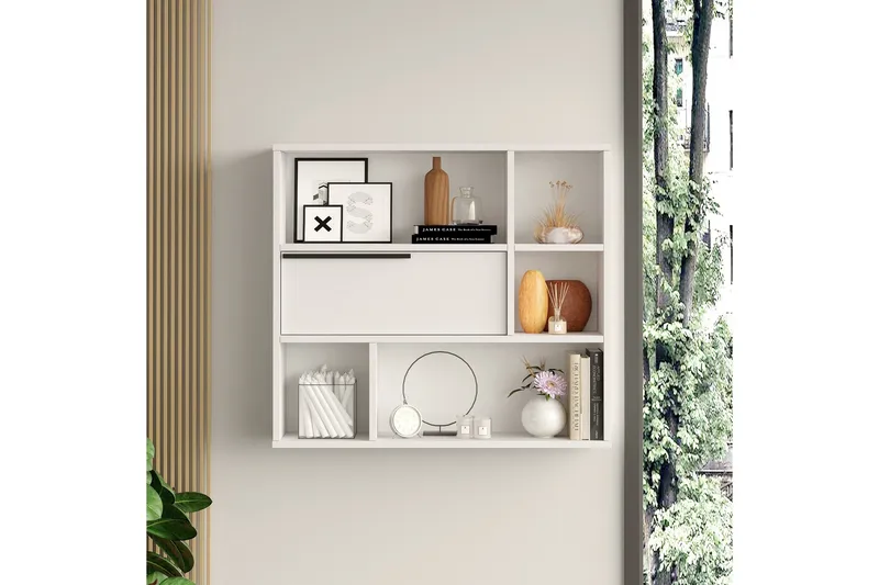 Liyakat Vägghylla 90,1 cm - Vit - Förvaring - Köksförvaring - Kökshylla