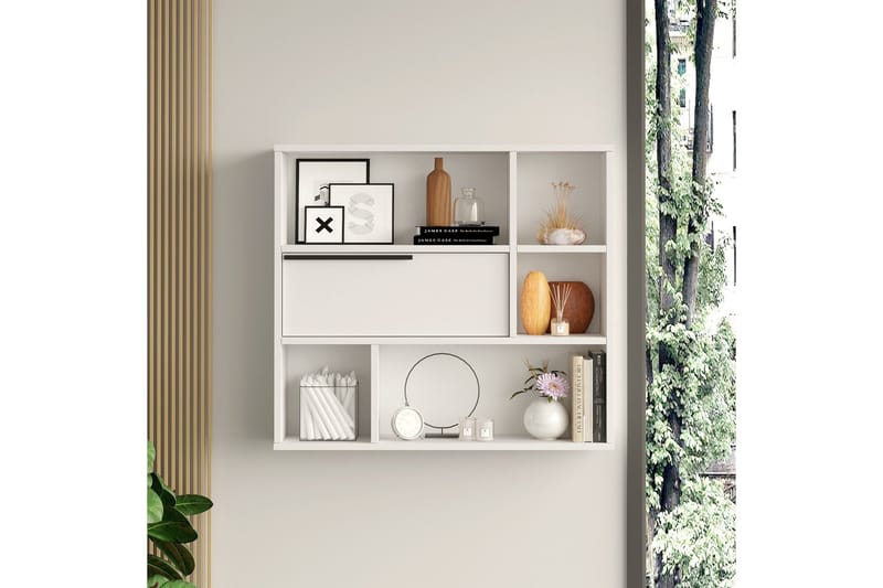 Liyakat Vägghylla 90,1 cm - Vit - Förvaring - Köksförvaring - Kökshylla
