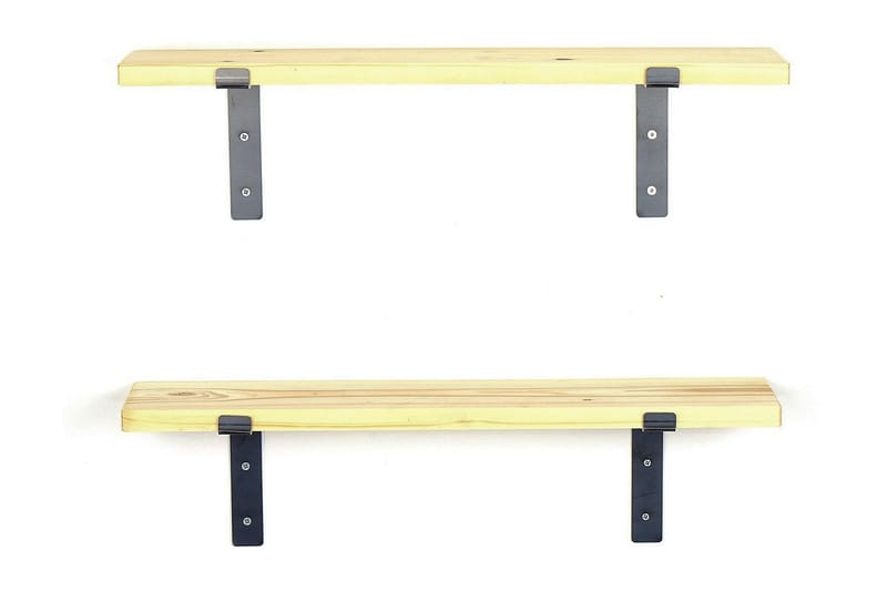 MAAHIR Vägghylla 60 cm Svart/Valnöt - Förvaring - Köksförvaring - Kökshylla