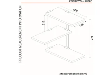 Mohed Vägghylla 45 cm - Brun/Svart - Förvaring - Köksförvaring - Kökshylla