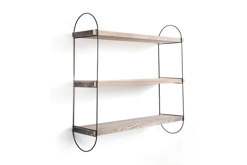 Nealhouse Vägghylla 60 cm, Valnöt/Svart