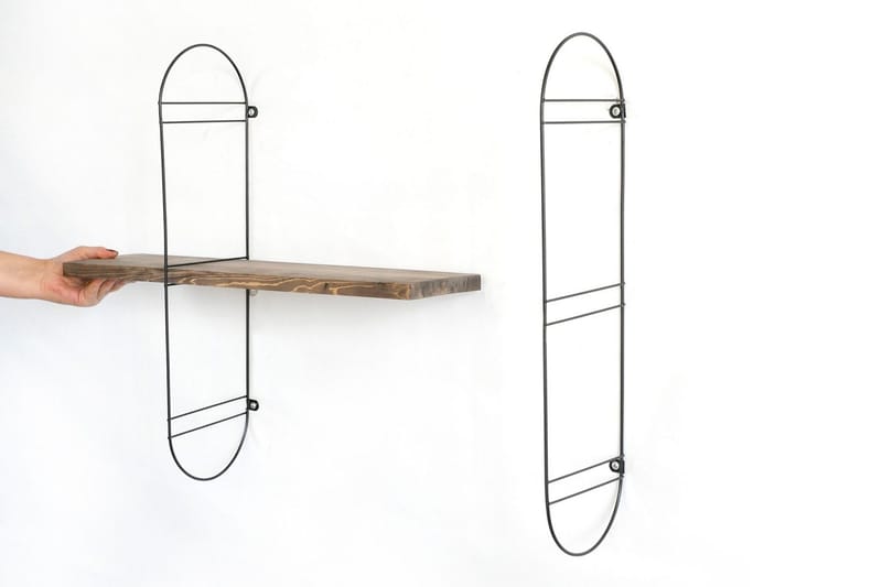 Nealhouse Vägghylla 60 cm - Valnöt/Svart - Förvaring - Köksförvaring - Kökshylla