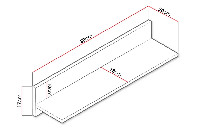 Nero Hylla 80 cm - Natur/Vit - Förvaring - Köksförvaring - Kökshylla