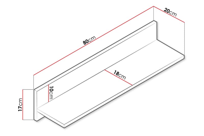 Nero Hylla 80 cm - Natur/Vit - Förvaring - Köksförvaring - Kökshylla